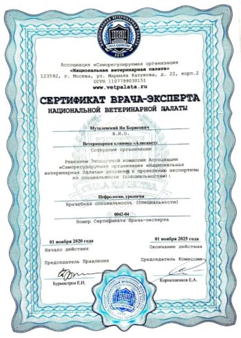 Ветеринар Музалевский Ян Борисович